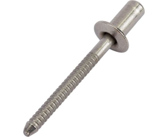 Вытяжная нержавеющая заклепка со стандартным бортиком KREPFIELD закрытый конец, 4,8x10 мм, ISO 16585, А2, 20 шт. 16585ЗАКЛЕПКА4,8Х10А2-20 