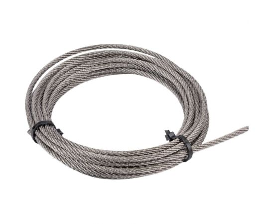 Нержавеющий трос KREPFIELD 4 мм, сталь А2, плетение 7x7, средней мягкости, 5 м 8379А2ТРОС4ММ-5 