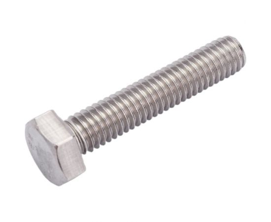 Нержавеющий болт с шестигранной головкой KREPFIELD M6x30 мм, DIN 933, А2, полная резьба, 10 шт. 933А2БОЛТ6Х30-10 – изображение 2