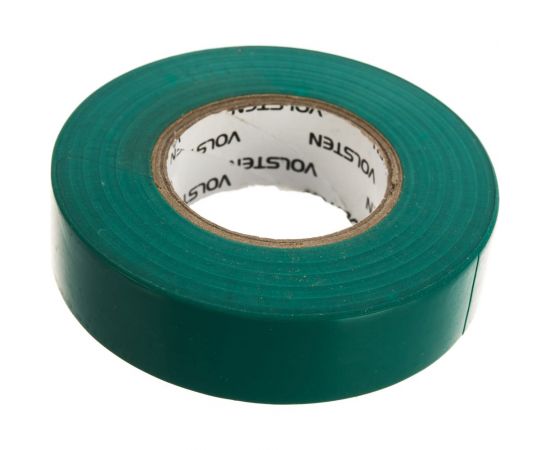 Изолента Volsten V02-7G-18х19-20 0,18х19 мм, зеленая, 20 метров 9786 – изображение 2