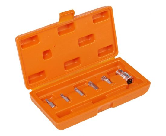 Набор бит вставок SPLINE (3/8"", 30 мм, адаптер 1/2"" DR, 6 предметов, в кейсе) Airline AT-B-49 – изображение 2