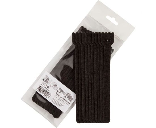 Хомуты-липучки Comfix 150x12 мм, упаковка 10 шт., 1 цвет, черный HLCT-150-RPX0000 – изображение 2