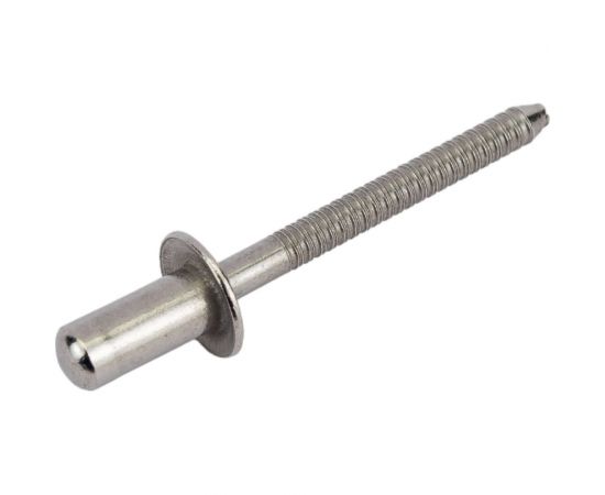 Вытяжная нержавеющая заклепка со стандартным бортиком KREPFIELD закрытый конец, 4,8x10 мм, ISO 16585, А2, 20 шт. 16585ЗАКЛЕПКА4,8Х10А2-20 – изображение 2