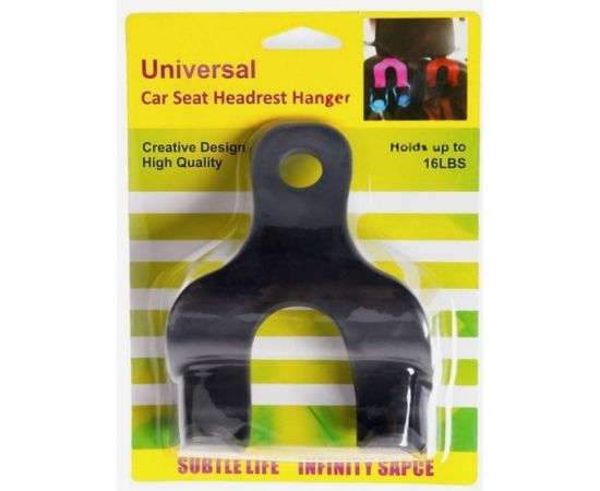 Вешалка-крючок на подголовник СИМАЛЕНД два крючка, чёрный 3558452 – изображение 3