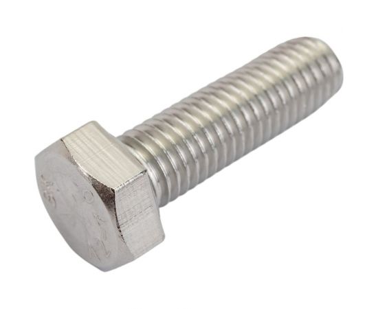 Нержавеющий болт с шестигранной головкой KREPFIELD M12x40 мм, DIN 933, А2, полная резьба, 5 шт. 933А2БОЛТ12Х40-5 – изображение 3
