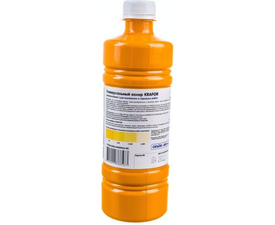 Универсальный колер KRAFOR № 2 желтый 450 мл 47877 – изображение 3
