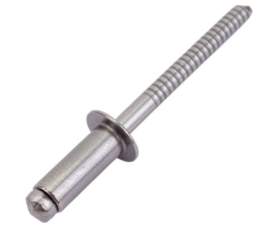 Вытяжная нержавеющая заклепка со стандартным бортиком KREPFIELD 5x12 мм, ART 9052, А2, 20 шт. 9052ЗАКЛЕПКА5Х12А2-20 – изображение 3