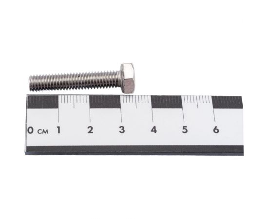 Нержавеющий болт с шестигранной головкой KREPFIELD M6x30 мм, DIN 933, А2, полная резьба, 10 шт. 933А2БОЛТ6Х30-10 – изображение 4