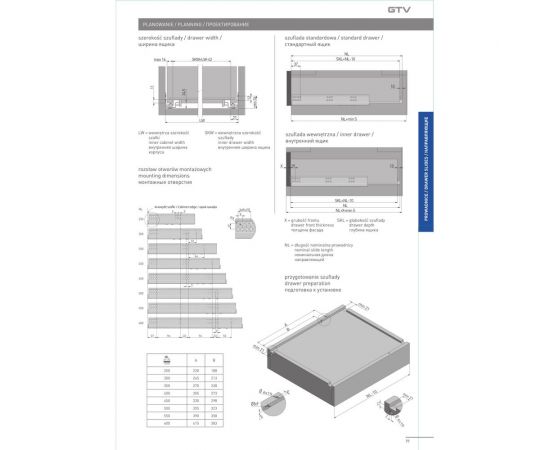 Направляющие неполного выдвижения GTV MODERN SLIDE L-350 с доводчиком PB-G10HX350-H – изображение 4