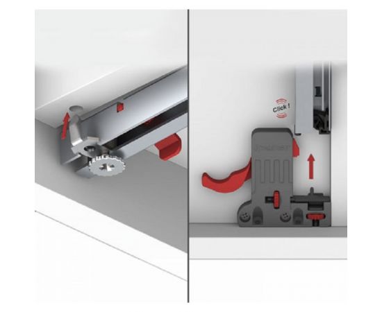 Направляющая частичного выдвижения с доводчиком SAMET SMART SLIDE, Lock-Fix 500 мм СТ-00001275 – изображение 5