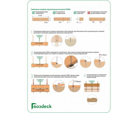 Крепеж Гвозdeck Termo с саморезом 3,5х55, ЦЖ, 100 шт. 10150004PA00WG01 – изображение 10