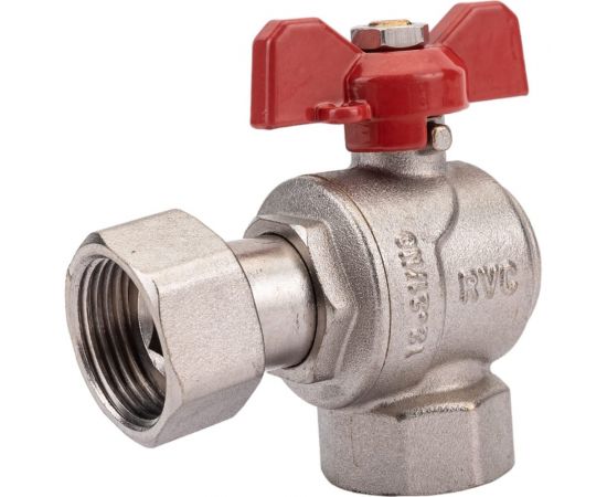 Шаровой кран Rvc (20) 3/4 гг накидная гайка, угловой, бабочка 14323 