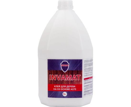 Столярный клей INVAMAT ПВА на D3 основе А570 (пластиковое ведро), 5 кг 1148 