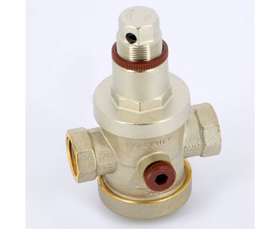 Редуктор давления ITAP ВВ 3/4 1-6 бар PN25 с отверстием под аксиальный манометр 1/4 никелированный 143 