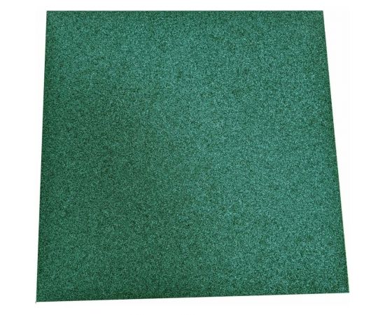 Плитка из резиновой крошки ООО Амортекс 10 кв.м., 500x500x30 мм, цвет зеленый 0132 