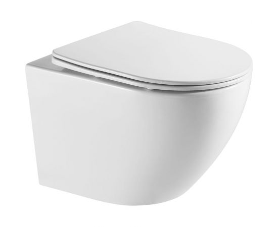 Подвесной унитаз Azario grado 490x365x370 безободковый, антивсплеск, торнадо, микролифт az-0046-uq 00081016 