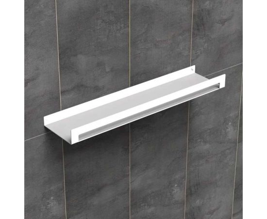 Полка для ванной комнаты Граф Держалкин настенная, металлическая, 50x11,5x4 см, белая H1-but-б – изображение 2