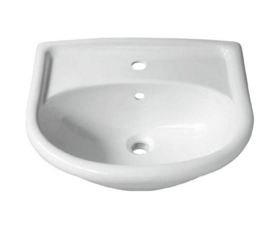 Умывальник Sanita Эталон 55 УП белый, ВКС подходит пьедестал самарский 00022777 – изображение 2