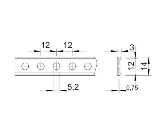 Монтажная перфорированная лента OBO Bettermann 14x3 мм (с пластиковым покрытием), длина 10 м 1473220 – изображение 2