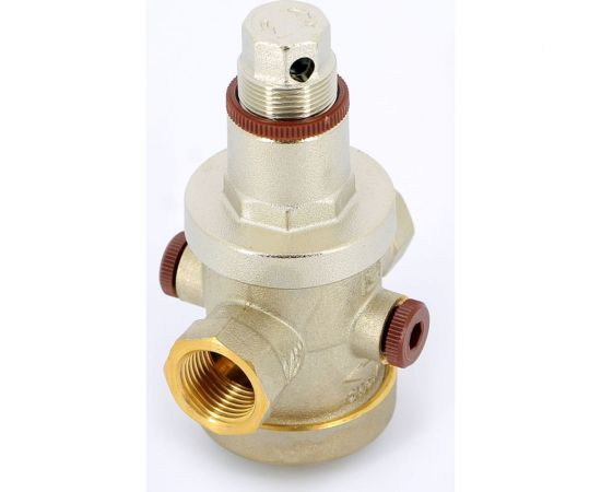 Редуктор давления ITAP ВВ 3/4 1-6 бар PN25 с отверстием под аксиальный манометр 1/4 никелированный 143 – изображение 2