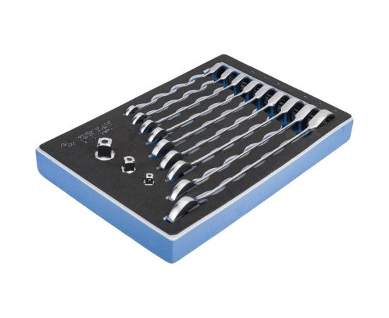 Набор трещоточных комбинированных ключей, ложемент, 12 предметов KING TONY 9-10112MRV – изображение 2