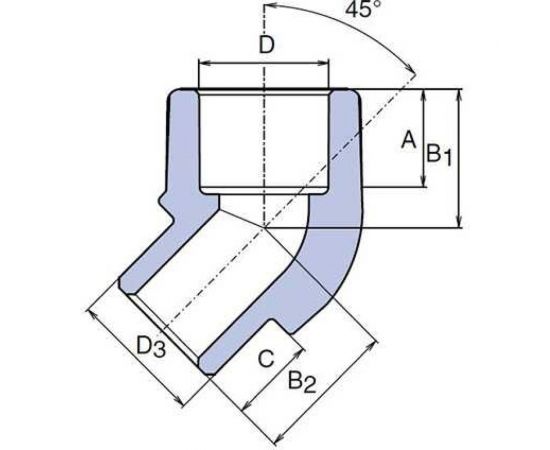 Колено WAVIN EKOPLASTIK 20/45 ВН/НР SKO12045XX – изображение 2