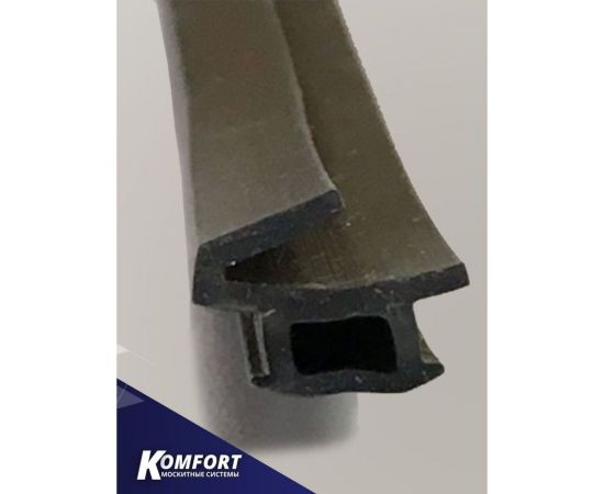 Уплотнитель для алюминиевых дверей KOMFORT москитные системы тпу - 003 (кпу-06) черный, 20м УПУ006 – изображение 2
