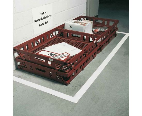 Лента ПВХ для разметки Mehlhose GmbH толщина 150 мкм цвет белый KMSE10033 – изображение 2