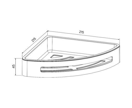 Угловая полка IDDIS нержавеющая сталь, черная SHE11SBi44 – изображение 3