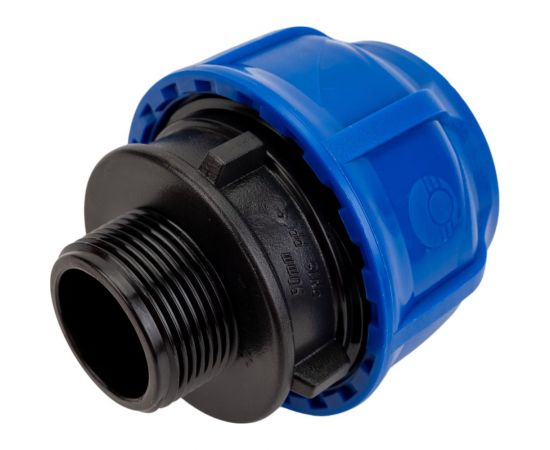 Компрессионная соединительная муфта VALFEX ПНД, с наружной резьбой, 50x1 1/4"" 121001150114 – изображение 3