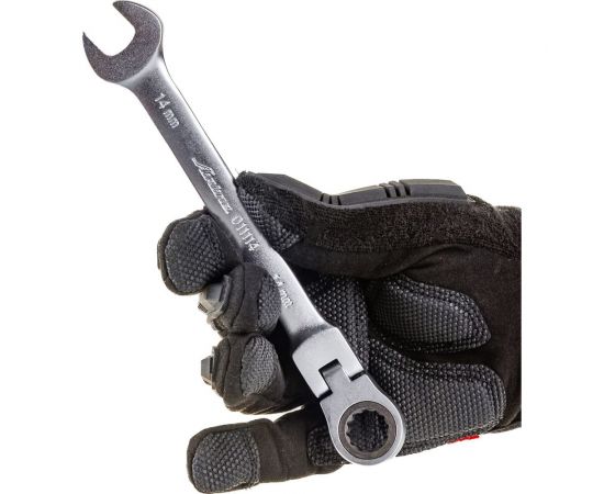 Набор комбинированных трещоточных шарнирных ключей 7 предметов 8,10,12,13,14,17,19мм пластиковый пенал Airline AT-RFS-13 – изображение 4