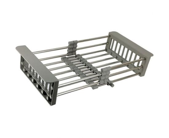 Мойка для кухни из нержавеющей стали WISENT с раздвижным коландером, дозатором и смесителем wg5050 (50x50 см) WGS35050/W302644/W405A/W4998-4/WGER010 – изображение 4