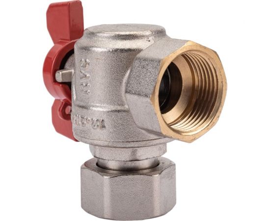Шаровой кран Rvc (20) 3/4 гг накидная гайка, угловой, бабочка 14323 – изображение 4