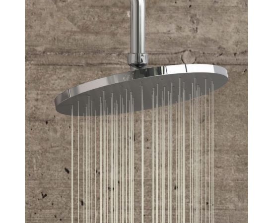Душевая система Damixa Jupiter со смесителем полкой: верхний душ, ручной душ., штанга варио, хром 977730000 – изображение 4