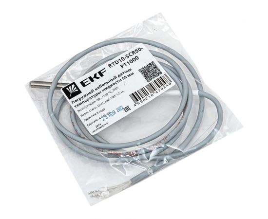 Погружной кабельный датчик температуры жидкости EKF 50 мм RTD10-SCR50-PT1000 – изображение 5