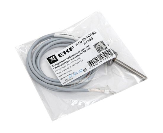 Погружной кабельный датчик температуры жидкости EKF 50 мм RTD10-SCR50-PT100 – изображение 5