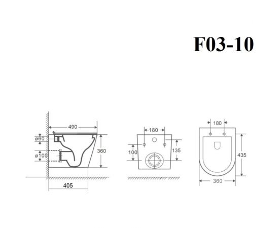 Унитаз подвесной безободковый с сиденьем с микролифтом BOND F03-10 – изображение 10