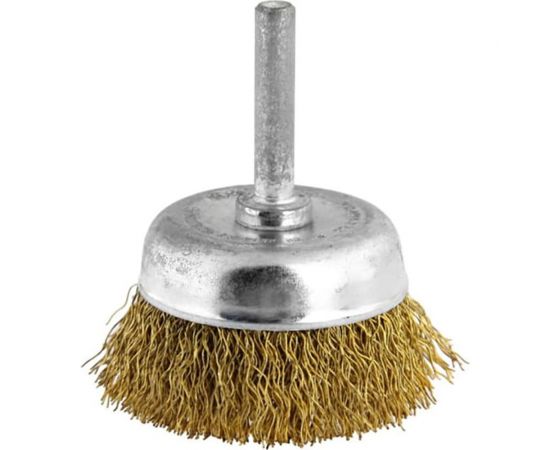 Кордщетка чашеобразная 63 мм, латунированная мягкая проволока для дрели Bohrer 36700063 