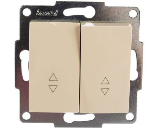 Проходной выключатель LEZARD KARINA двойной крем 707-0388-106 