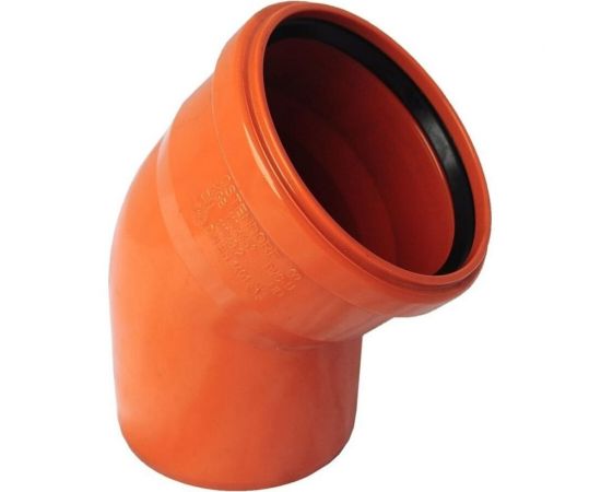 Отвод РемоКолор наружная канализация, рыжий, 45 градусов, 110 мм 141-136 