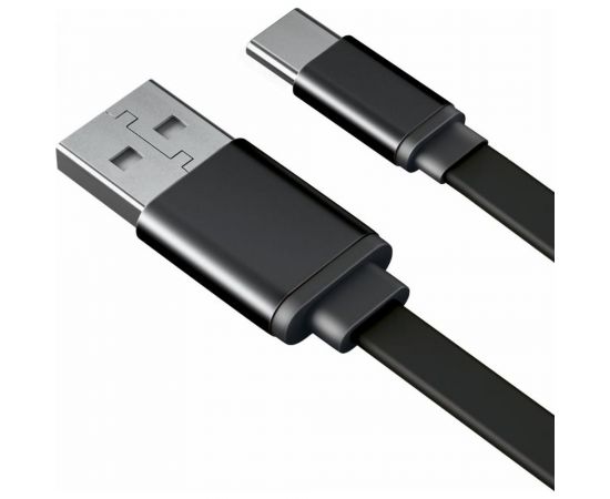 Дата-кабель AKAI разъем Type C 1м оплетка TPE черный CE-443B 