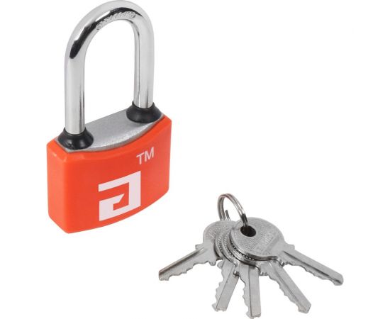 Навесной замок Аллюр ВС1Ч- 364ПД красный, 5 ключей, d6 мм, длинная дужка 12551 