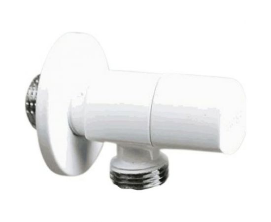 Угловой кран Terma хромированный 1/2 н/н керамический затвор ручка треугольная White 26223 