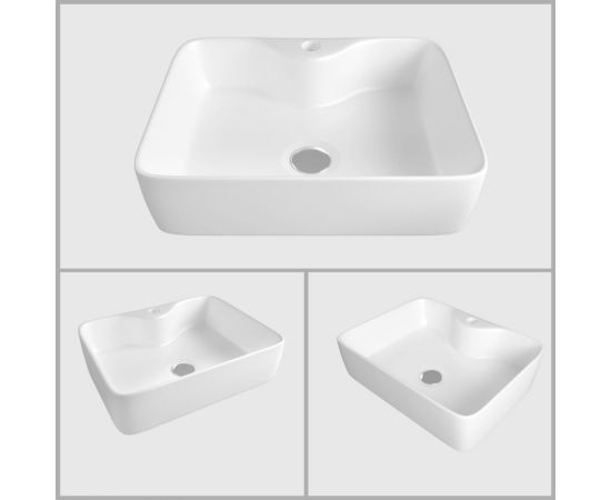 Раковина Teymi Helmi S 48 накладная с полочкой под смеситель, белая T50310 ЦБ-00266996 – изображение 14