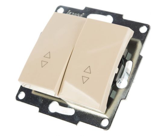 Проходной выключатель LEZARD KARINA двойной крем 707-0388-106 – изображение 2