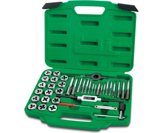 Набор метчиков и плашек TOPTUL М3-М12, 40 предметов JGAI4001 – изображение 2