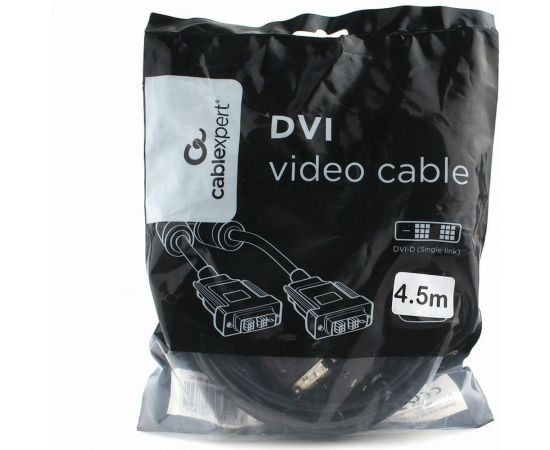 Кабель DVI-D Cablexpert, single link, 19M/19M, 4.5м, CCS, черный CC-DVIL-BK-15 – изображение 2
