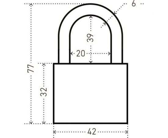 Навесной замок Аллюр ВС1Ч- 364ПД красный, 5 ключей, d6 мм, длинная дужка 12551 – изображение 2