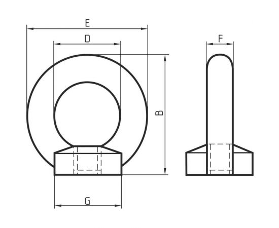 Подъемная рым гайка для подъема по оси гайки CERTEX DIN582 NS08M – изображение 2