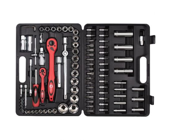 Профессиональный набор инструментов INTERTOOL 1/2 и 1/4, 94 шт., Cr-V ET-6094 – изображение 2